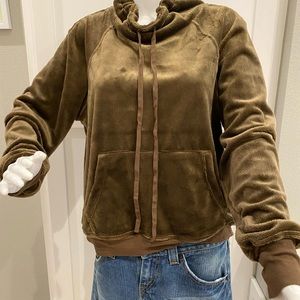 Anthropologies Sundays in Brooklyn super soft velour  sweatshirt brown Large